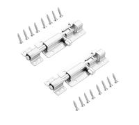 SZWLJ 2 Piezas Cerradura de Puerta 3" Acero Inox Plata Cerrojo Deslizante