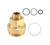 T-12A - Conjunto de tapa de válvula de ducha, kit de reparación de latón con junta tórica de tornillo de tope de tuerca de embalaje para bañera y ducha, prevención de fugas, color dorado