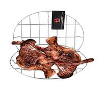 T & B 9,8 x 6,7 pulgadas Oval para parrilla de refrigeración accesorio de cocción de acero inoxidable 304 broiling accesorio de cocina 0,8 pulgadas x Set de 2