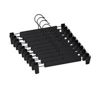 T-LoVendo 2 X Pack de Juego de 5 Perchas para Pantalones, Faldas, con 2 Pinzas, Set de 10 Perchas para Camisas, Bufanda, Cualquier Prenda, Gancho de Metal 360º, Colgadores con Pinzas