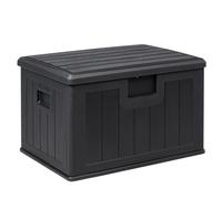 T-LoVendo Baúl exterior almacenaje de resina impermeable multiusos 205L | Arcón de jardín resistente a la intemperie | Almacenamiento de cojines, herramientas o juguetes | Cofre organizador con tapa y