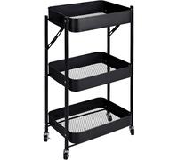T-Lovendo Carro Almacenaje Auxiliar Cocina Plegable con Ruedas