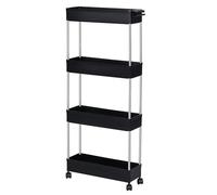 T-LOVENDO.ES Carro de Cocina Estrecho Alto con Ruedas. Carrito Auxiliar Organizador verdulero. Almacenaje Vertical cajones de plástico.