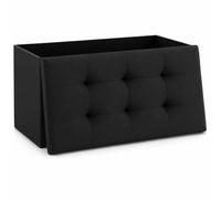 T-LOVENDO.ES Puff o Banco de almacenaje Plegable | Taburete Reposapiés Otomana | Baúl de Almacenamiento para Cama, Dormitorio, salón, Comedor o Recibidor | 38x76x38cm | Soporta 300kg.