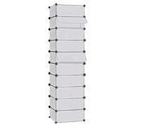 T-LOVENDO.ES Zapatero estantería Modular Cubos con Compartimentos Cerrados | Organizador de Calzado, Ropa y Accesorios | Diseño apilable, fácil de Montar, para vestidor, Dormitorio o Entrada