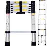 T-Lovendo Escalera de Pie Plegable Telescópica de Aluminio