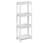 T-LoVendo Estantería Auxiliar Portátil Multiusos para Baño, Cocina, 4 Baldas Perforadas, Higiénica, Ligera, Fabricada en PP, Resistente