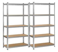 T-LoVendo Estantería Metálica Almacenaje 2X Unidades | 180x90x40cm | 5 Baldas Ajustables Modulares | Acero Galvanizado Alta Resistencia | Gran Capacidad de Carga | Ideal Garaje | Trastero | Despensa |