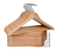 T-Lovendo - Juego de 20 Perchas de Madera Maciza