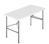 T-LoVendo Mesa plegable camping portátil, jardín, catering. Auxiliar y Rectangular 122x61cm. Hasta 120kg de carga. Para exterior e interior. Ideal para 4 personas. Eventos, oficina, estudio,