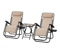 T-LoVendo Pack 2 Tumbonas o Sillas de Exterior Plegables para jardín | Playa | Piscina o Terraza | Hamacas Reclinables Camping con Portavasos y Reposacabezas | Hasta 150kg | Silla plegable playa o Tum