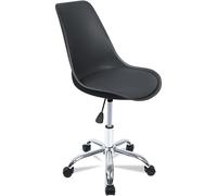 T-LoVendo Silla de Escritorio para Oficina Estudio Comedor Ergonómica con Ruedas Altura Ajustable Sin Reposabrazos