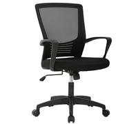 T-lovendo - Silla de Oficina Ergonómica con Soporte Lumbar y Respaldo de Malla Transpirable - Altura Regulable - Giratoria