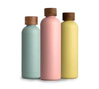 T&N Botella Agua Acero Inoxidable 1 litro, Termo Reutilizable 1l, cantimplora termica sin BPA, Aislamiento de Vacío de Doble Pared para Bebidas Frías 29h y Calientes 14h