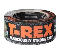 T Rex - Cinta adhesiva resistente al agua, color gris plateado, cinta adhesiva resistente, cinta Gaffa, cinta de tela para reparación de interiores y exteriores, 48 mm x 9,14 m