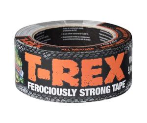 T Rex - Cinta adhesiva resistente al agua, color gris plateado, cinta adhesiva resistente, cinta Gaffa, cinta de tela para reparación de interiores y exteriores, 48 mm x 9,14 m