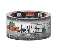T-Rex Cinta impermeable flexible, cinta adhesiva resistente al agua para reparación, fugas, parches de techo, resistencia extrema a la intemperie y a los rayos UV, color blanco, 1.9 pulgadas x 30 pies