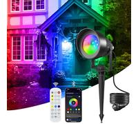 T-SUN Focos LED Exterior RGB con App Bluetooth y Mando a Distancia IP65