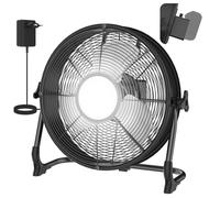 T-SUN Ventilador de suelo de 12 pulgadas compatible con batería Ma-Kita de 18 V, ventilador industrial portátil de alta velocidad con adaptador de CA, ventilador inalámbrico de velocidad continua para