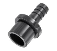 TA-Vigor - Adaptador de tubo recto de PVC de 10 mm x 20 mm, conector de manguera para manguera de agua, riego, jardín, tuberías de fontanería, 1 unidad, color negro