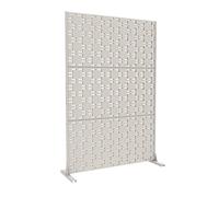 Tabique basciano con diseño atractivo acero 180x120x40cm - beige ajo [casa.pro]