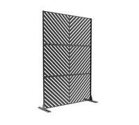 Tabique kekan exterior acero galvanizado 180x120cm - negro [casa.pro]