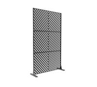 Tabique kekan exterior acero galvanizado 180x90cm - negro [casa.pro]