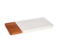Tabla cortar madera y marmol blanco 30cm colección KINVARA