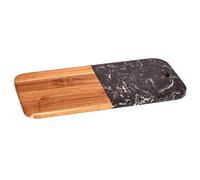 Tabla cortar madera y marmol negro 38cm colección KINVARA