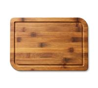 Tabla de Bambú Multifuncional para Cocina, MEJORADA, Tabla de Cortar y Servir con Ranura Antigoteo, Salvamanteles Decorativo de Madera Natural