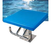 Tabla de buceo para piscina, plataforma de inicio de acero inoxidable inclinada a 15°, superficie antideslizante, carga de 400 libras, para piscinas de competición de natación en interiores y
