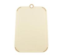 Tabla de cortar antideslizante con ranuras, Cream white LARGE | Agujero para colgar de doble superficie para frutas y carne, Base antideslizante, fácil almacenamiento, limpieza,