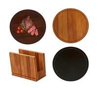 Tabla De Cortar Con Soporte,Set 3 Piezas Utensilios Cocina Para Preparar Comidas - Tabla Para Cortar Y Servir Alimentos | para Carne Verduras Patio Playa Hogar Apartamento Barbacoa Picnic