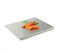 Tabla de cortar de acero inoxidable 304, pesada, para carne, queso, verduras, frutas, hornear, grande, 40 x 30 cm