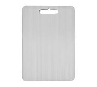 Tabla de cortar de acero inoxidable, alfombra de corte de metal de doble cara, bloque de corte con toma ergonómica para frutas verduras y carnes panes herramienta de
