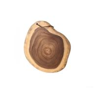 Tabla de cortar de madera de acacia, tabla de embutidos reversible, tabla de queso de madera para pan de frutas, gadget de cocina grueso sin empalme (S)