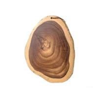Tabla de cortar de madera de acacia, tabla de embutidos reversible, tabla de queso de madera para pan de frutas, gadget de cocina grueso sin empalme (L)