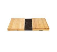 Tabla de Cortar de Madera de Bambú Multiusos para Cocina, Ideal como Cubre Vitrocerámica y Protector de Encimera - 28x54x4,5 cm