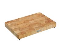 Tabla de cortar de madera de Zassenhaus, árbol de goma, claro, 45 x 30 cm, con patas antideslizantes