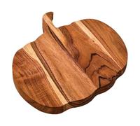 Tabla de Cortar de Madera en Forma de Calabaza - Tablero Rústico con Mango Natural | Bandeja Decorativa para Halloween Cocina Desayuno Frutas Verduras Carne Otoñal Hogar Evento Temático