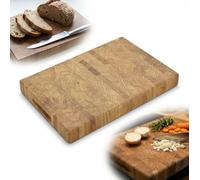Tabla de cortar de roble con grano transversal - Tabla de cortar gruesa de roble macizo - Profesional para carne, verduras y pan. Durable, doble cara