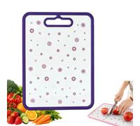 Tabla de cortar de vidrio templado con asa, bonitas tablas de cortar de vidrio para cocina, tablas antideslizantes para hornear, carne, verduras y pan, apta para lavavajillas, resistente a los