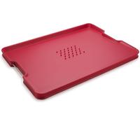 Joseph Joseph Tabla de cortar multifunción Cut&Carve Plus Extragrande apta para lavavajillas Roja