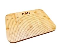 Tabla de Cortar Pan de bambú para Cocina Con Ranulas recogemigas, Robusta y resistente 32x24x1,8 cm