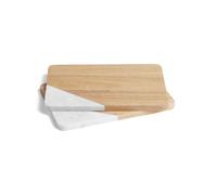Tabla de desayuno 28 x 18 x 1,5 cm - Juego de 2 piezas - Madera de caucho y mármol