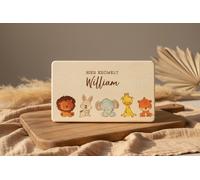 Beware Tabla de desayuno Schmatzepuffer personalizada con nombre – Grabado – Tamaño S
