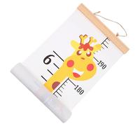 Tabla de Medición Infantil para Pared Jirafa, Lienzo y Pino | Decoración Colgante para Habitación Juvenil, Calibración Precisa, Instalación Sencilla, Padres