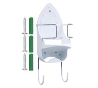 Tabla de planchar de pared, colgador de tabla de planchar, soporte de hierro que ahorra espacio, gancho de almacenamiento de hierro para lavandería aerodinámica