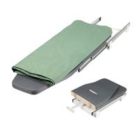 Tabla de planchar extensible plegable para armario, rotación de 180°, tabla de planchar extensible, 80 x 30 cm, extendida, MDF y aluminio, capacidad de carga de 45 kg, juego de rieles silencioso
