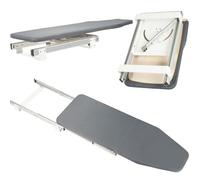 Tabla de planchar plegable para montaje en pared, con funda resistente al calor, giratoria 180°, para armario, extensible, 81 x 31 x 15 cm, para dormitorio, vestidor, habitación de costura